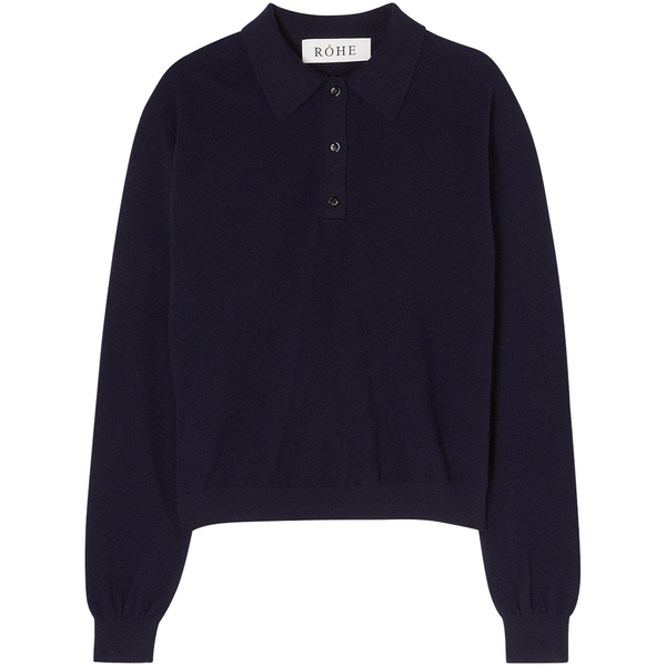 Wool Cashmere Polo Sweater